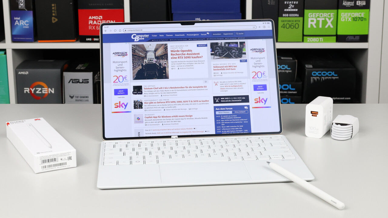 Huawei MatePad Pro 13.2" im Test: Mehr Leistung für das Tablet mit flexiblem, mattem OLED