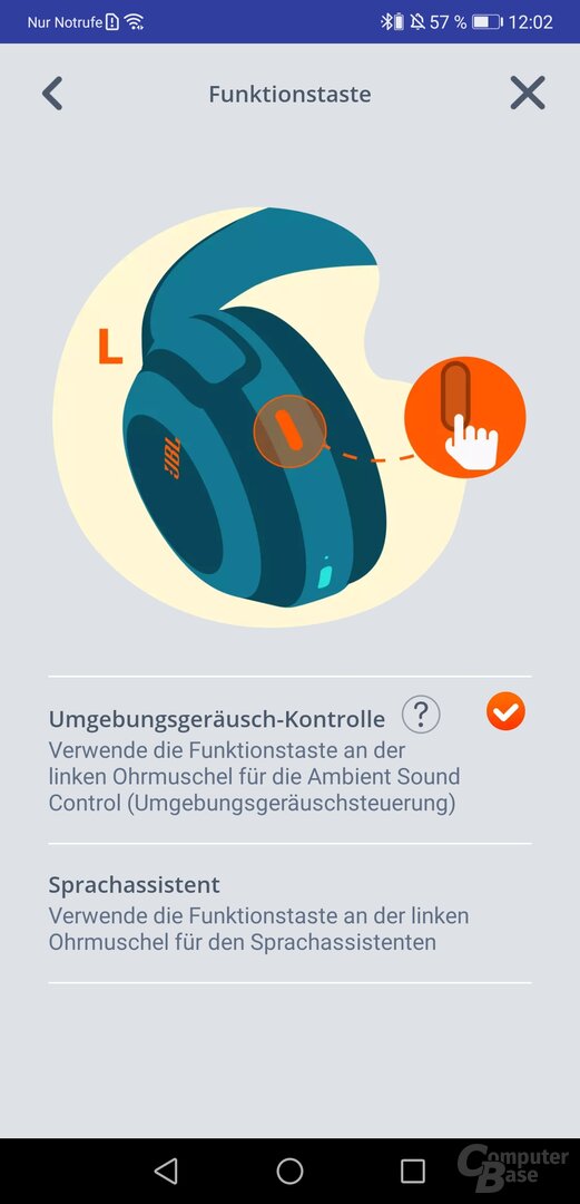 My-JBL-Headphones-App mit JBL Tour One